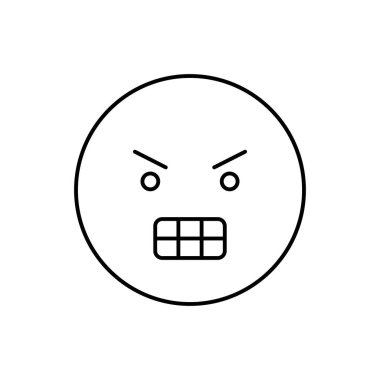 Furious, emotions icon. Simple line, outline vector expression of mood icons for ui and ux, website or mobile application on white background