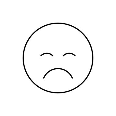 Sad, closed eyes, emotions icon. Simple line, outline vector expression of mood icons for ui and ux, website or mobile application on white background