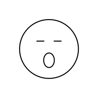 Sleeping with opened mouth icon. Simple line, outline vector expression of mood icons for ui and ux, website or mobile application on white background