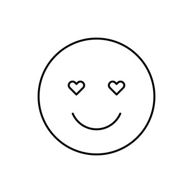 Happy, heart, emotions icon. Simple line, outline vector expression of mood icons for ui and ux, website or mobile application on white background