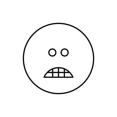 Scared, emotions icon. Simple line, outline vector expression of mood icons for ui and ux, website or mobile application on white background