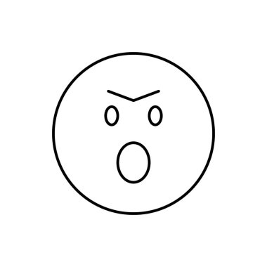 Angry, emotions icon. Simple line, outline vector expression of mood icons for ui and ux, website or mobile application on white background