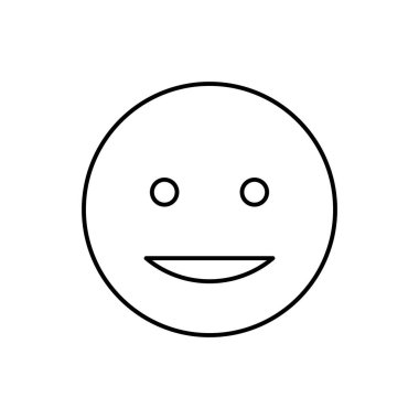 Happy, smiling, emotions icon. Simple line, outline vector expression of mood icons for ui and ux, website or mobile application on white background