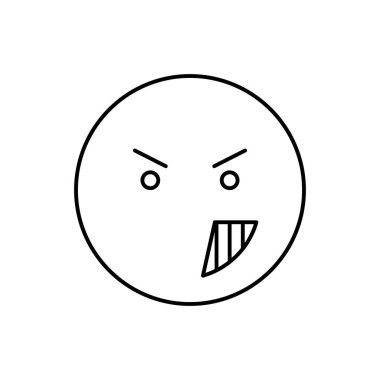 Anger, emotions icon. Simple line, outline vector expression of mood icons for ui and ux, website or mobile application on white background
