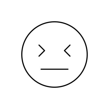 Dissatisfied, emotions icon. Simple line, outline vector expression of mood icons for ui and ux, website or mobile application on white background