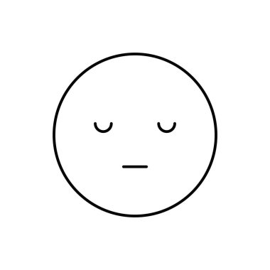 Resting, emotions icon. Simple line, outline vector expression of mood icons for ui and ux, website or mobile application on white background