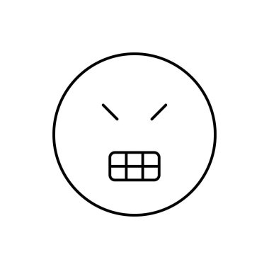 Angry, teeth, emotions icon. Simple line, outline vector expression of mood icons for ui and ux, website or mobile application on white background