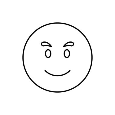 Smiling, emotions icon. Simple line, outline vector expression of mood icons for ui and ux, website or mobile application on white background