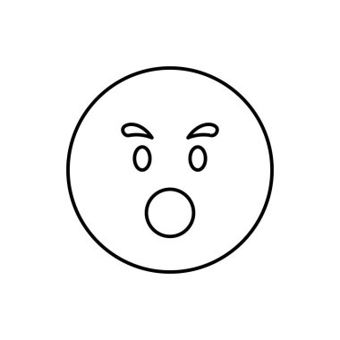 Surprised, emotions icon. Simple line, outline vector expression of mood icons for ui and ux, website or mobile application on white background