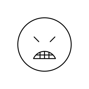 Angry, teeth, emotions icon. Simple line, outline vector expression of mood icons for ui and ux, website or mobile application on white background