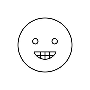 Smiling, teeth, emotions icon. Simple line, outline vector expression of mood icons for ui and ux, website or mobile application on white background