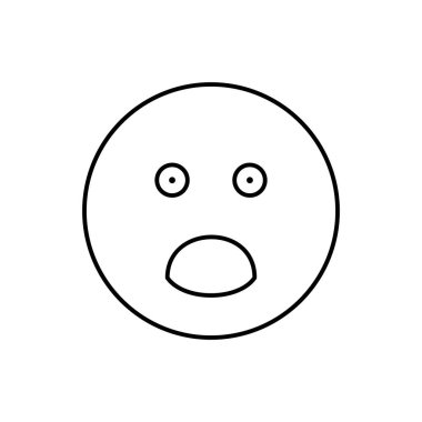 Surprised, opened mouth, emotions icon. Simple line, outline vector expression of mood icons for ui and ux, website or mobile application on white background