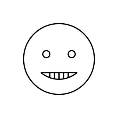 Smiling, teeth, emotions icon. Simple line, outline vector expression of mood icons for ui and ux, website or mobile application on white background