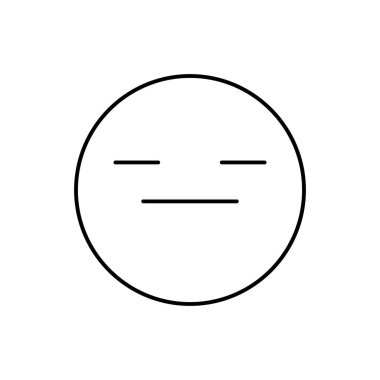 Expressionless, emotions icon. Simple line, outline vector expression of mood icons for ui and ux, website or mobile application on white background