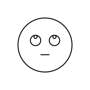 Rolling eyes, emotions icon. Simple line, outline vector expression of mood icons for ui and ux, website or mobile application on white background