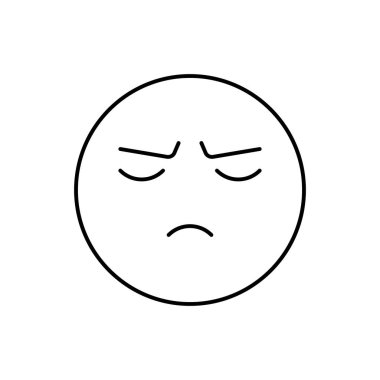 Angry, emotions icon. Simple line, outline vector expression of mood icons for ui and ux, website or mobile application on white background