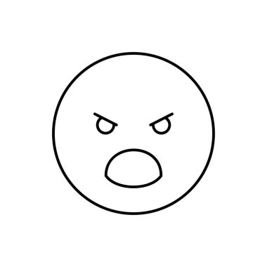 embittered, emotions icon. Simple line, outline vector expression of mood icons for ui and ux, website or mobile application on white background