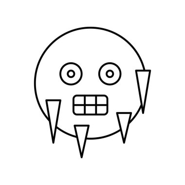 Cold, emotions icon. Simple line, outline vector expression of mood icons for ui and ux, website or mobile application on white background