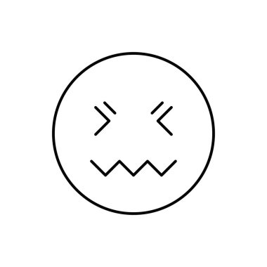 Headache, emotions icon. Simple line, outline vector expression of mood icons for ui and ux, website or mobile application on white background
