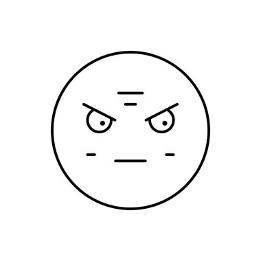 Annoyed, emotions icon. Simple line, outline vector expression of mood icons for ui and ux, website or mobile application on white background