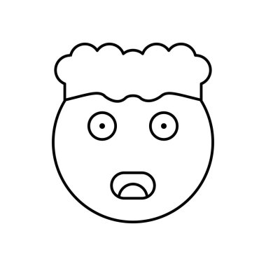 Mind blown, emotions icon. Simple line, outline vector expression of mood icons for ui and ux, website or mobile application on white background