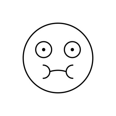 Sick, emotions icon. Simple line, outline vector expression of mood icons for ui and ux, website or mobile application on white background