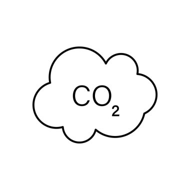 CO2, energy icon. Simple line, outline vector electro power icons for ui and ux, website or mobile application on white background