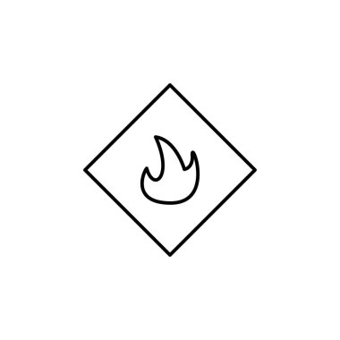 Flame, energy icon. Simple line, outline vector electro power icons for ui and ux, website or mobile application on white background