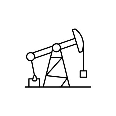 Pump jack, energy icon. Simple line, outline vector electro power icons for ui and ux, website or mobile application on white background