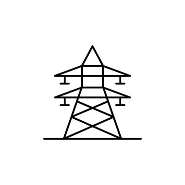 Electric tower, energy icon. Simple line, outline vector electro power icons for ui and ux, website or mobile application on white background