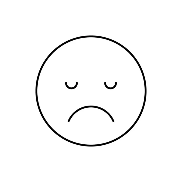 Sad sleepy, emotions icon. Simple line, outline vector expression of mood icons for ui and ux, website or mobile application on white background