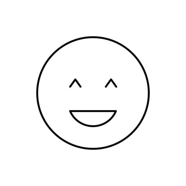 Smiling Emotions Icon Simple Line Outline Vector Expression Mood Icons —  Vetores de Stock