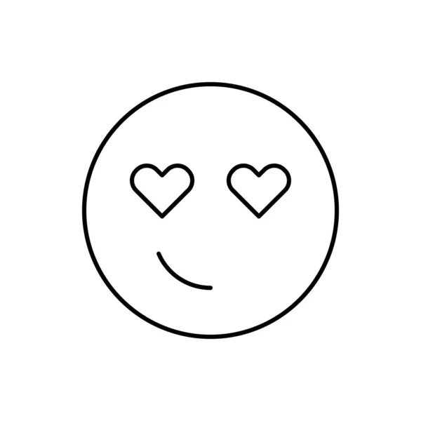 Cool Lovely Eyes Emotions Icon Simple Line Outline Vector Expression — 图库矢量图片