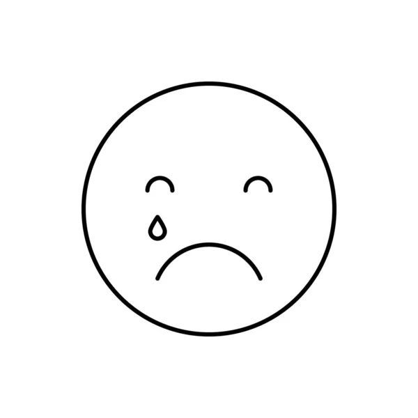 Crying Emotions Icon Simple Line Outline Vector Expression Mood Icons — 스톡 벡터