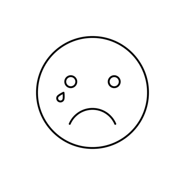 Crying Emotions Icon Simple Line Outline Vector Expression Mood Icons — ストックベクタ