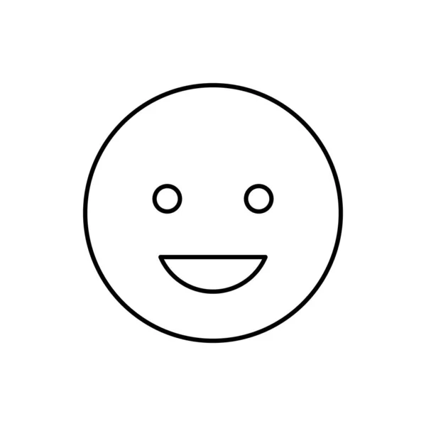 Щасливий Смішний Значок Емоцій Проста Лінія Контурна Векторна Експресія Піктограм — стоковий вектор