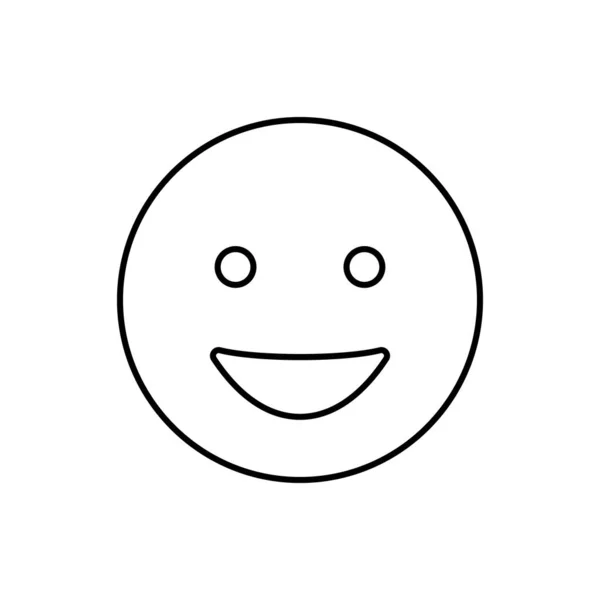 Happy Smiling Emotions Icon Simple Line Outline Vector Expression Mood — Archivo Imágenes Vectoriales