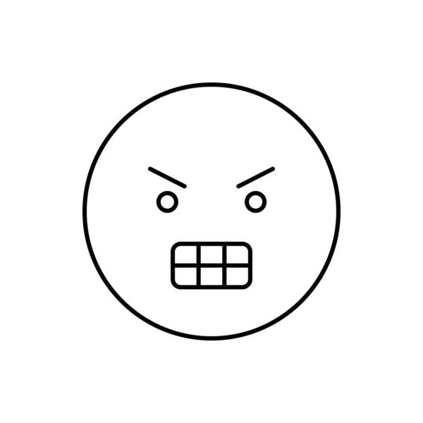 Furious Emotions Icon Simple Line Outline Vector Expression Mood Icons — 스톡 벡터