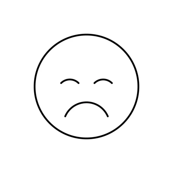 Sad, closed eyes, emotions icon. Simple line, outline vector expression of mood icons for ui and ux, website or mobile application on white background