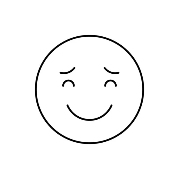 Smiling Raised Eyebrows Icon Simple Line Outline Vector Expression Mood — Image vectorielle