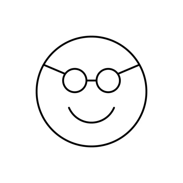 Sunglasses Happy Emotions Icon Simple Line Outline Vector Expression Mood —  Vetores de Stock