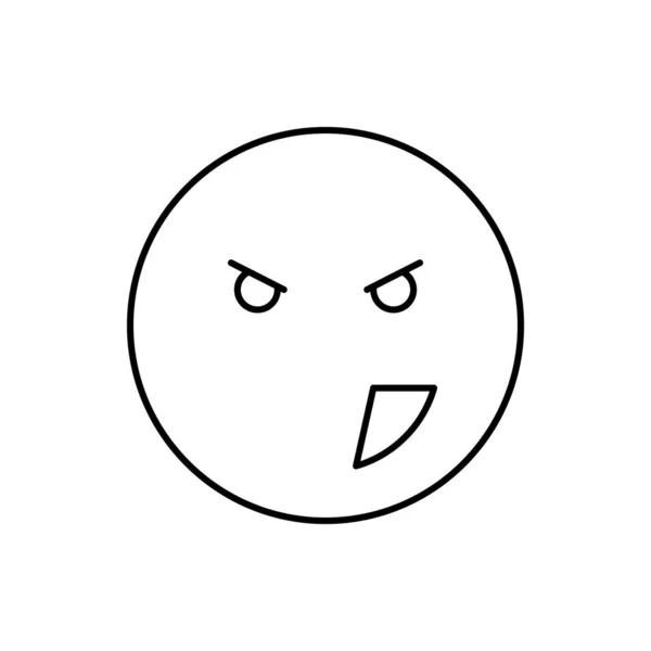 Angry Emotions Icon Simple Line Outline Vector Expression Mood Icons — Wektor stockowy