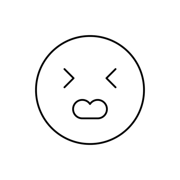 Disgusted Emotions Icon Simple Line Outline Vector Expression Mood Icons — Stock Vector