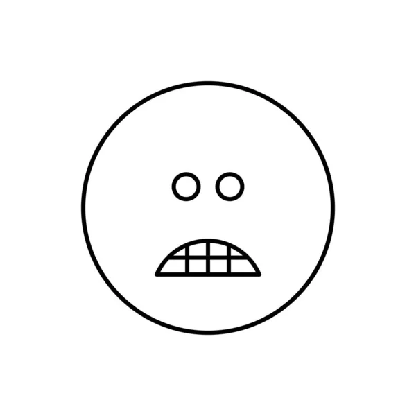 Scared Emotions Icon Simple Line Outline Vector Expression Mood Icons — 스톡 벡터