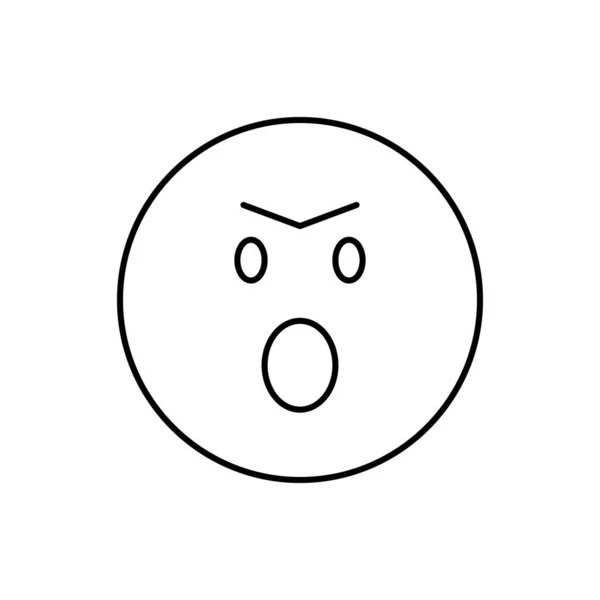 Angry Emotions Icon Simple Line Outline Vector Expression Mood Icons — 스톡 벡터