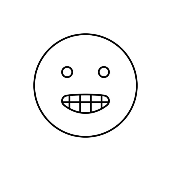 Happy Teeth Emotions Icon Simple Line Outline Vector Expression Mood — Vetor de Stock