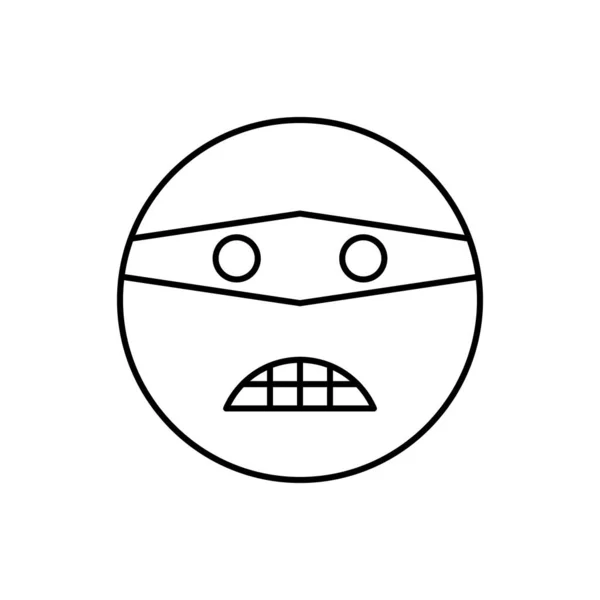 Criminal Eye Mask Emotions Icon Simple Line Outline Vector Expression — Stockový vektor