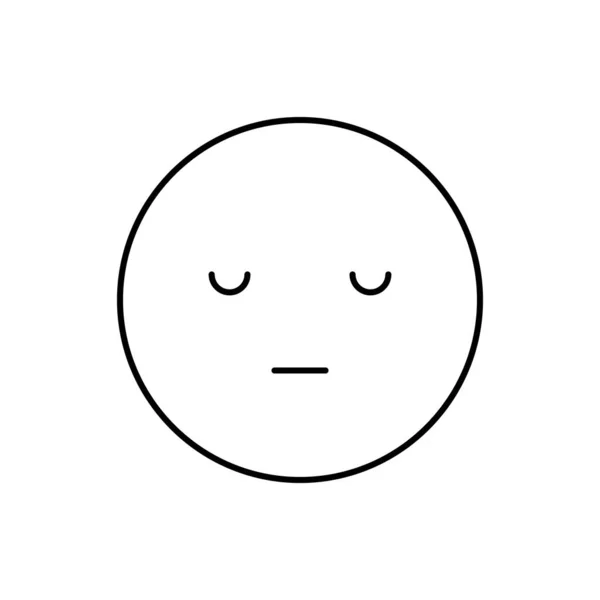 Resting Emotions Icon Simple Line Outline Vector Expression Mood Icons — 스톡 벡터