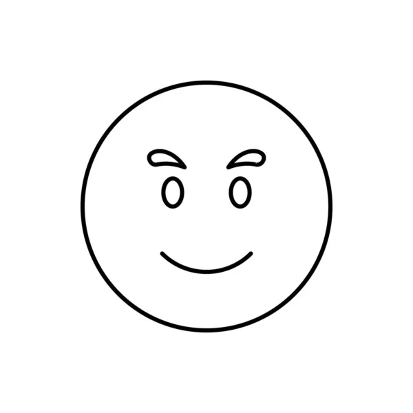 Smiling Emotions Icon Simple Line Outline Vector Expression Mood Icons — Image vectorielle