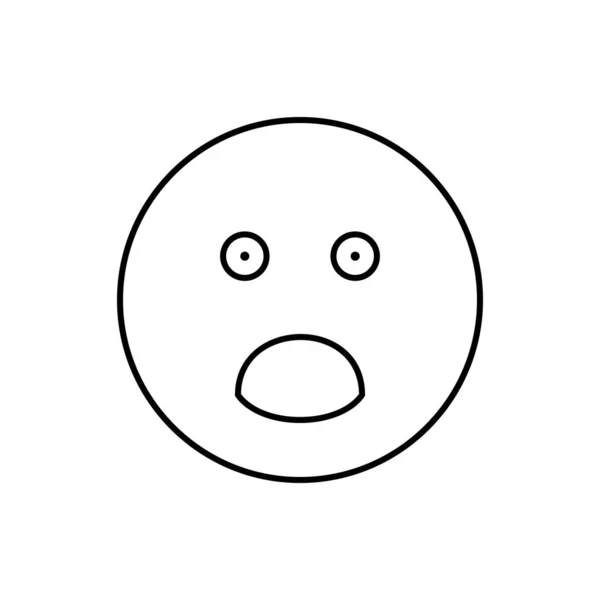 Surprised Opened Mouth Emotions Icon Simple Line Outline Vector Expression — 스톡 벡터